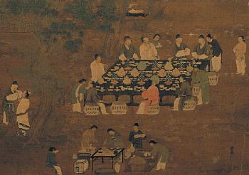 宋徽宗赵佶的《文会图》