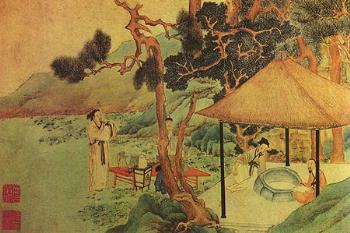 明代文征明的《惠山茶会图》