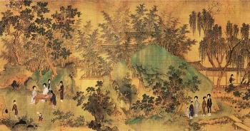 清代杨晋的《豪家佚乐图》