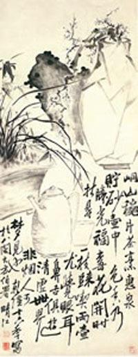 清代李方膺的《梅兰图》
