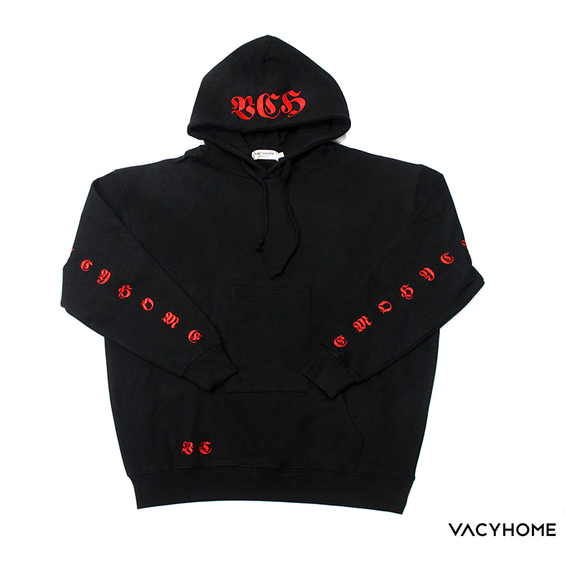 vacyhome 刺绣红帽衫