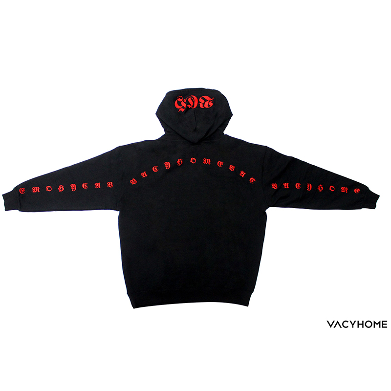 vacyhome 刺绣红帽衫