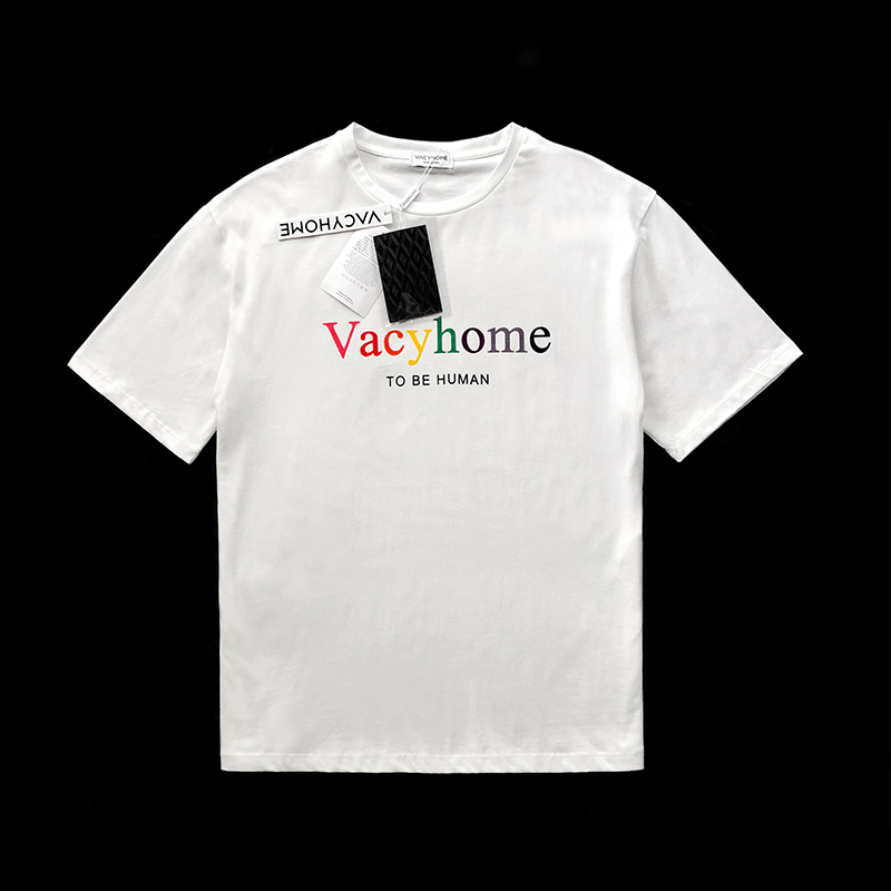 VACYHOME to be human 彩虹植绒短袖