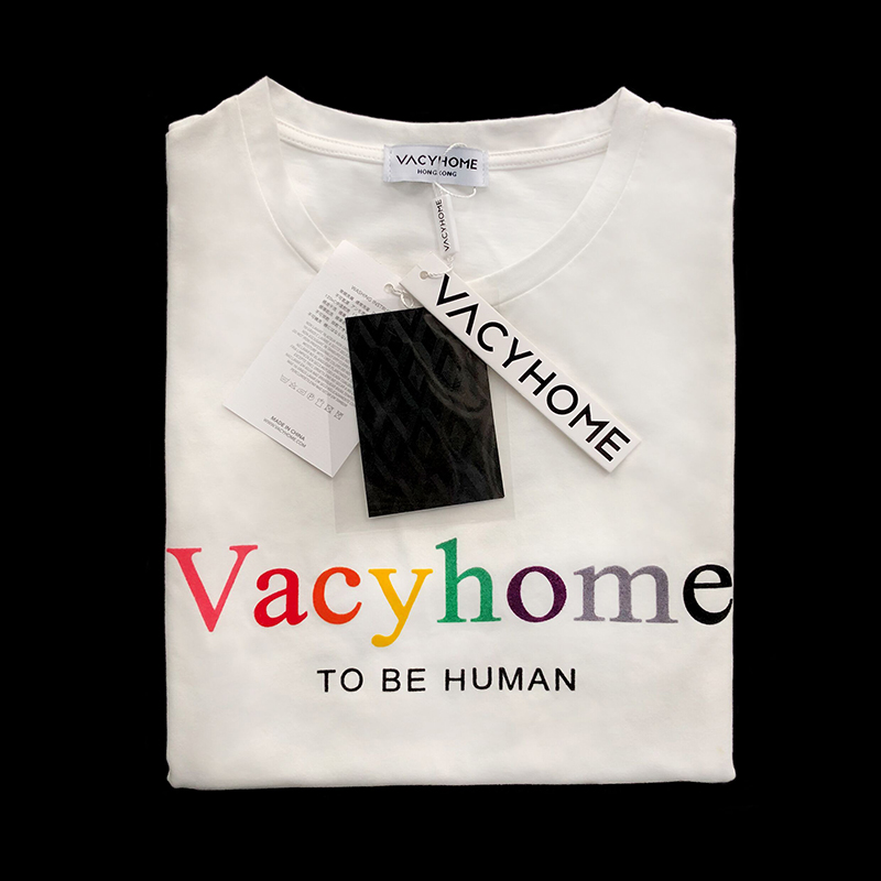VACYHOME to be human 彩虹植绒短袖