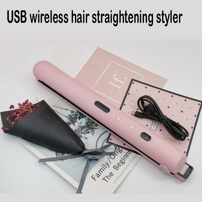 USB wireless hair straightening iron
