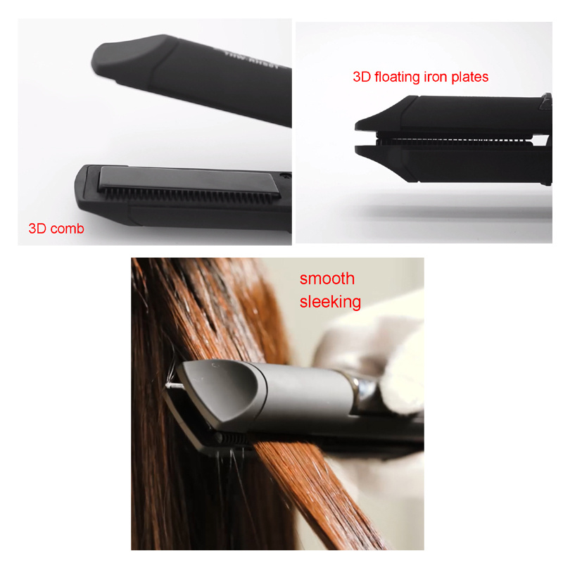 USB cordless rechargeable hair straightener