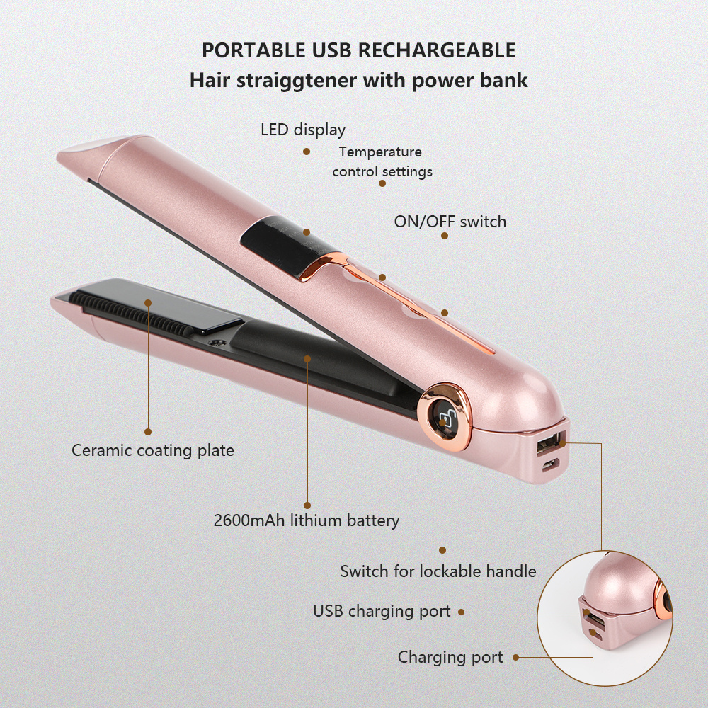 Professional Rechargeable Hair Straightener