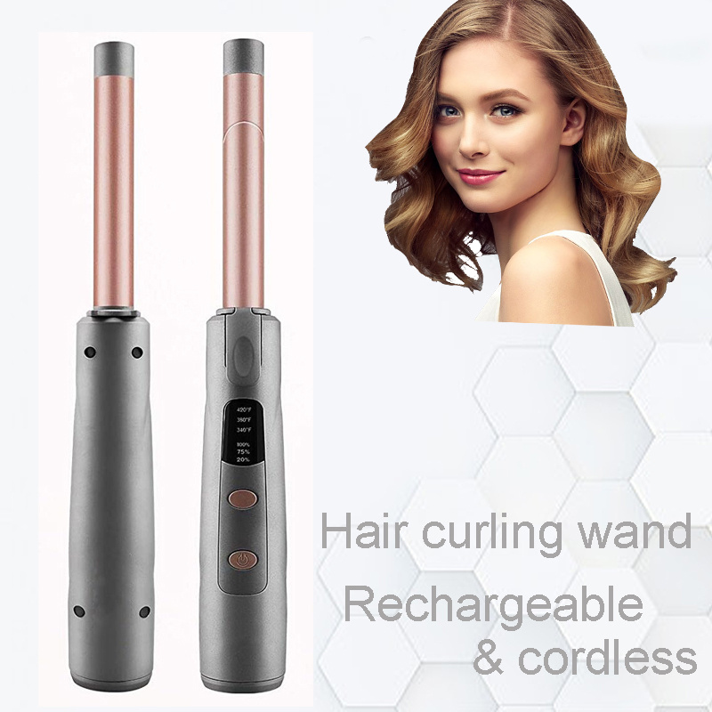  USB wireless hair curling wand