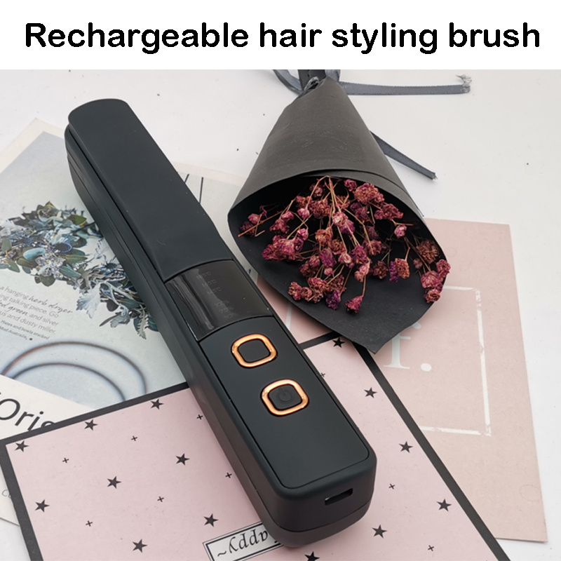 USB rechargeable hair curling brush