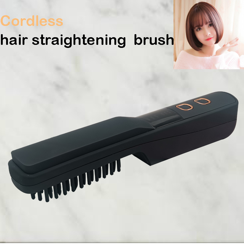 Wireless hair straightening combd